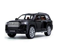 KWZGHOLJ Scale Finished Model Car 1:24 For Toyota LAND CRUISER LC300 LC200 Alloy Luxy Car Model Simulation Diecast Replica Vehicle Collection Display Die-cast Vehicle(Black a)