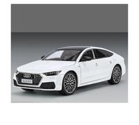 KWZGHOLJ Scale Finished Model Car 1:24 Scale For Audi A7 Coupe Metal Diecast Model Car Miniature Vehicle Souvenir Collector Die-cast Vehicle(White)
