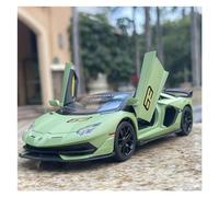 KWZGHOLJ Scale Finished Model Car 1:24 Scale For Lamborghini Aventador SVJ 63 Alloy Car Model Simulation Diecast Miniature Vehicle Collection Die-cast Vehicle(Green)