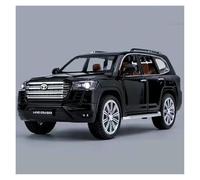 KWZGHOLJ Scale Finished Model Car 1:24 Scale For Toyota Land Cruiser LC300 GR Metal Diecast Model Car Miniature Vehicle Souvenir Collector Die-cast Vehicle(Black a)