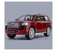 KWZGHOLJ Scale Finished Model Car 1:24 Scale For Toyota Land Cruiser LC300 GR Metal Diecast Model Car Miniature Vehicle Souvenir Collector Die-cast Vehicle(Red a)