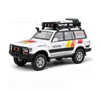KWZGHOLJ Scale Finished Model Car 1:24 Scale For TOYOTA Land Cruiser LC80 SUV Metal Diecast Model Car Miniature Vehicle Souvenir Collector Die-cast Vehicle(White)