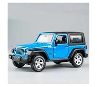 KWZGHOLJ Scale Finished Model Car 1:32 For Jeeps Wrangler Rubicon Alloy Simulation Car Model Miniature Vehicle Decorative Ornaments Die-cast Vehicle(Blue)
