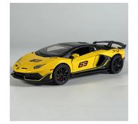 KWZGHOLJ Scale Finished Model Car 1:32 For Lamborghini Aventador SVJ 63 Metal Diecast Car Model Simulation Scale Vehicle Ornaments Collector Die-cast Vehicle(Yellow)