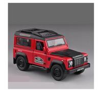 KWZGHOLJ Scale Finished Model Car 1:32 For Land Rover Defender SUV Simulation Alloy Finished Product Car Model Diecast Metal Vehicle Collection Die-cast Vehicle(Red)