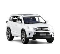KWZGHOLJ Scale Finished Model Car 1:32 For Toyota Highlander SUV Alloy Static Car Model Miniature Replica Vehicle Decoration Collection Die-cast Vehicle(White)