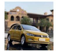 KWZGHOLJ Scale Finished Model Car 1:32 For Volkswagen POLO Alloy Diecast Car Model Miniature Replica Vehicle Collection Souvenir Die-cast Vehicle(Gold)