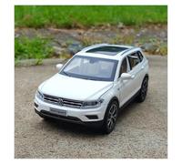 KWZGHOLJ Scale Finished Model Car 1:32 For Volkswagen Tiguan L SUV Alloy Diecast Car Model Miniature Replica Vehicle Collection Souvenir Die-cast Vehicle(White)