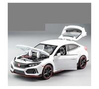 KWZGHOLJ Scale Finished Model Car 1:32 Scale For HONDA CIVIC TYPE R Alloy Car Model Diecast Metal Miniature Souvenir Collection Die-cast Vehicle(White b)