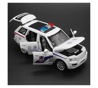 KWZGHOLJ Scale Finished Model Car 1:32 Scale For Land Rover Range Rover Police SUV Simulation Alloy Diecast Car Model Souvenir Ornaments Display Die-cast Vehicle(White)