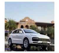 KWZGHOLJ Scale Finished Model Car 1:32 Scale For Porsche Cayenne Turbo SUV Alloy Die-cast Car Model Miniature Vehicle Collection Display Die-cast Vehicle(White)