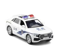 KWZGHOLJ Scale Finished Model Car 1:36 Scale For AUDI Q8 SUV Alloy DieCast Luxury Car Model Collectible Ornaments Die-cast Vehicle(Police white)