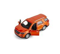 KWZGHOLJ Scale Finished Model Car 1:36 Scale For Ford Explorer SUV Alloy DieCast Luxury Car Model Collectible Ornaments Die-cast Vehicle(Orange)