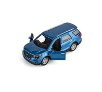 KWZGHOLJ Scale Finished Model Car 1:36 Scale For Ford Explorer SUV Alloy DieCast Luxury Car Model Collectible Ornaments Die-cast Vehicle(Blue)