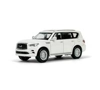 KWZGHOLJ Scale Finished Model Car 1:64 Scale For Infiniti QX80 2020 SUV Simulation Diecast Miniature Car Model Static Collection Ornaments Die-cast Vehicle(White)