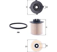 Fuel Filter KX265D Mahle 13244294 05818085 13263262 0813067 5818085