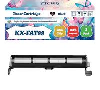 KX-FAT88 Toner Cartridge Compatible for Panasonic KX-FL401 KX-FL411 KX-FL402 KX-FL412 KX-FL403 KX-FL413 Printers, with Chip, High Yield 2000 Pages, High-Definition Printing (1 Pack Black)