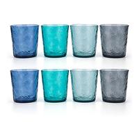 KX-WARE 12-ounce Acrylic Old Flashion Glasses Plastic Tumblers, set of 8 Multicolor