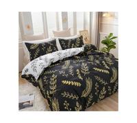 Kx9Lb8d 4-piece bed sheet set Soft Cozy Bedding Set, 3 Pieces Plant Pattern Duvet Cover with Zipper and 2 Pillowcases Sheet Pillowcase Sets (Twin168x229cm)