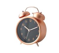 Kx9Lb8d analog alarm clock Mechanical Super Loud Little Alarm Clock Creative Personality Student Bedroom Bedside Mute Fashion Modern Simple Clocks Alarm Clocks(White)