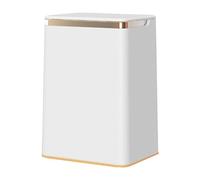 Kx9Lb8d Garbage Bin Rectangular Trash Can with Press Lid and Wheels, 3.4 Gallon Modern Plastic Raised Garbage, Liftable Kitchen with Inner Bin