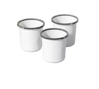 Kx9Lb8d Garbage Bin Trash Can, Plastic Material Round Shape Without Lid with Pressure Ring Waste Paper Bin for Home Kitchen Office and Hotel Three Packs(White)