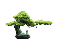 Kx9Lb8d imitation bonsai tree Chinese Light Luxury Simulation Tree Ornaments Entrance Cabinet Decorations Office Landscaping Hotel Wood Root Carving