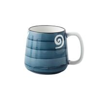 Kx9Lb8d Mug Hand Drawn Mug, 1Pcs Ceramic Coffee with Two Colors, Large Capacity of 16.91 oz for Drinking Water at Home Mark Cup(Blue)