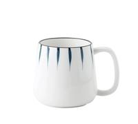 Kx9Lb8d Mug Hand Drawn Mug, 1Pcs Ceramic Coffee with Two Colors, Large Capacity of 16.91 oz for Drinking Water at Home Mark Cup(White)
