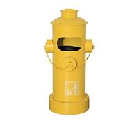 Kx9Lb8d Outdoor Garbage Cans Industrial Style Fire Hydrant Trash Can,Retro Creative Garbage Can Large Capacity Wrought Iron Indoor Outdoor Waste Bins(Yellow)