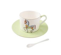 Kx9Lb8d Tea Cup Exquisite Hand-Painted Coffee Cups High-Grade Commercial Bone China Latte Practical Breakfast Afternoon Tea(Green)