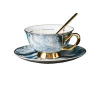 Kx9Lb8d Tea Cup High-Grade Bone China Coffee Cup Exquisite Luxury Household and Saucer Set Afternoon Tea with Spoon
