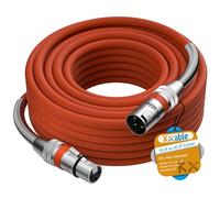 Kxable XLR Microphone Cable 40 FT, XLR Male to Female Balanced Mic Cable, 3-Pin Shielded Speaker Cord, Zinc Alloy Connectors, 22AWG Pure Copper, Metal Spring SR, Recording Studio, Podcast, Orange