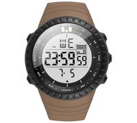 KXAITO 6256 Men's Military Sports Watch Waterproof Date Date Display LED Alarm Stopwatch, White Dial with Khaki Strap, Large, Military