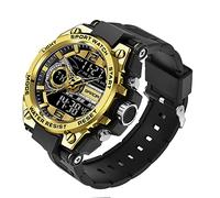 KXAITO Men's Analog Sports Watch Military Outdoor LED Digital Stopwatch Electronic Big Screen Waterproof Tactical Watch for Men, 6092_or 08, Large, Strap