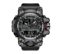 KXAITO Men's Watches Sports Outdoor Waterproof Military Watch Date Multi Function Tactics LED Face Alarm Stopwatch for Men 3133, 3133_Black, Large, Military