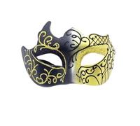 KXAOXGRC Masquerade Party Mask， Multicolor Half Face Masquerade Mask Unisex Party Costume Accessory(Black Gold)