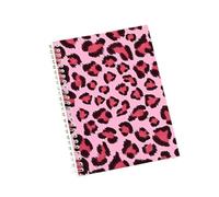 KXAOXGRC spiral notebook, Leopard Print Series Sticker Spiral Coil Notebook 14.8x21cm(Style 3)