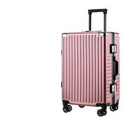 KXAOXGRC Trolley case, Fit for Man Bag Can Sit Cabin Suitcase Female Carry-on Boarding Password Trolley Case(Rose Gold,20inch)