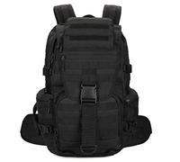 KXBUNQD 50L Military Tactical Backpack Hiking Waterproof Backpack Large Military Pack 3 Day Assault Pack Molle Bag Rucksack, Black