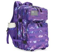 KXBUNQD Military Tactical Backpack 45L Hiking Backpacks for Men Women Molle Army Backpack for Camping Fishing Travel Violet Tie Dye Backpack Backpacks, Violet Tie Dye