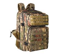KXBUNQD Military Tactical Backpack 45L Hiking Backpacks Men Women Molle Army BackPack Daypack for Camping Fishing Travel, Maple Leaf Camouflage, Rucksack Backpacks