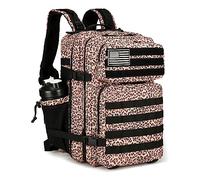 KXBUNQD Military Tactical Backpack 45L Hiking Backpacks Men Women Molle Army BackPack Daypack for Camping Fishing Travel, Amber Leopard, 45 liters, Daypack Backpacks