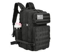 KXBUNQD Military Tactical Backpack 45L Hiking Backpacks Men Women Molle Army BackPack Daypack for Camping Fishing Travel, Black, Standard, Rucksack Backpacks