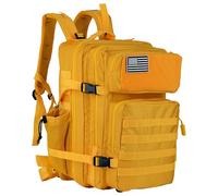 KXBUNQD Military Tactical Backpacks For Men Molle Daypack 45L 3 Days Assault Pack Bag Large Rucksack with Molle System Bag, Yellow, L, Oxford Waterproof Fabric