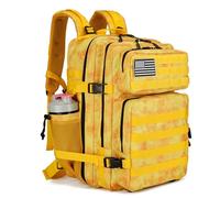 KXBUNQD Military Tactical Backpacks For Men Molle Daypack 45L 3 Days Assault Pack Bag Large Rucksack with Molle System Bag, Yellow Camo, Rucksack Backpacks