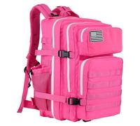 KXBUNQD Military Tactical Backpacks For Men Molle Daypack 45L 3 Days Assault Pack Bag Large Rucksack with Molle System Bag, Rose Red, L, Oxford Waterproof Fabric