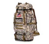 KXBUNQD Waterproof Camping Hiking Backpack 70L/100L Molle Rucksack Large Daypack for Travelling, City Camo, XL, Sport