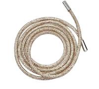 KXCVBNKLJ Cotton Drawstrings with Metal Lock Ends, 120cm 6mm Multicolor Rhinestone Drawstring Replacement Cord For Hoodies Trousers(Champagne)