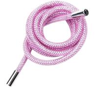 KXCVBNKLJ Cotton Drawstrings with Metal Lock Ends, 120cm 6mm Multicolor Rhinestone Drawstring Replacement Cord For Hoodies Trousers(Pink-1)